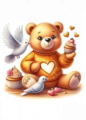 Bear with hearts (25-8)