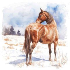 Postcard "Horse" (26-4)