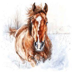 Postcard "Horse" (26-7)