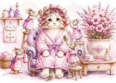 Postcard "In the beauty salon"