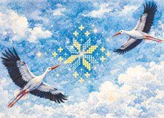 Postcard "Stork" (26-1)