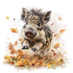 Postcard "Animals.Autumn" (25-3)