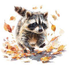 Postcard "Animals.Autumn" (25-5)