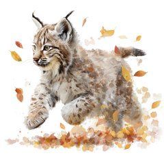 Postcard "Animals.Autumn" (25-6)