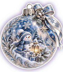 Die-cut greeting card "Winter" (26-13) (designer paper)