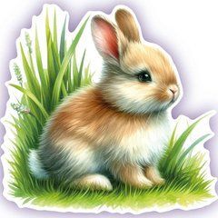 Die-cut card "Cute Rabbit" (3)