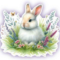 Die-cut card "Cute Rabbit" (4)