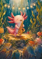 Postcard "Axolotl" (26-2) AI