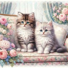 Postcard "Kittens" (26-1)