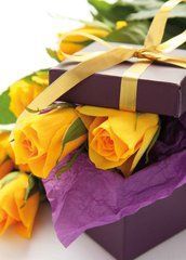 Postcard "Yellow Roses" (26-12)