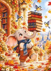Листівка "Серед книг" (26-3) (АІ)