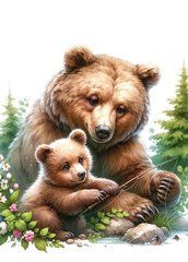 Postcard "Mother and Child" (25-7)