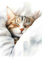 Postcard "The cat is sleeping" (26-3)