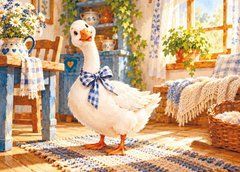 "Goose in a Bow Tie" Postcard